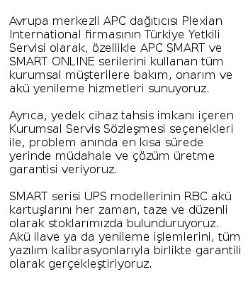 APC için en doğru adres Plexian Yetkli Servisi